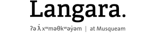 Logo: Langara at Musqueam